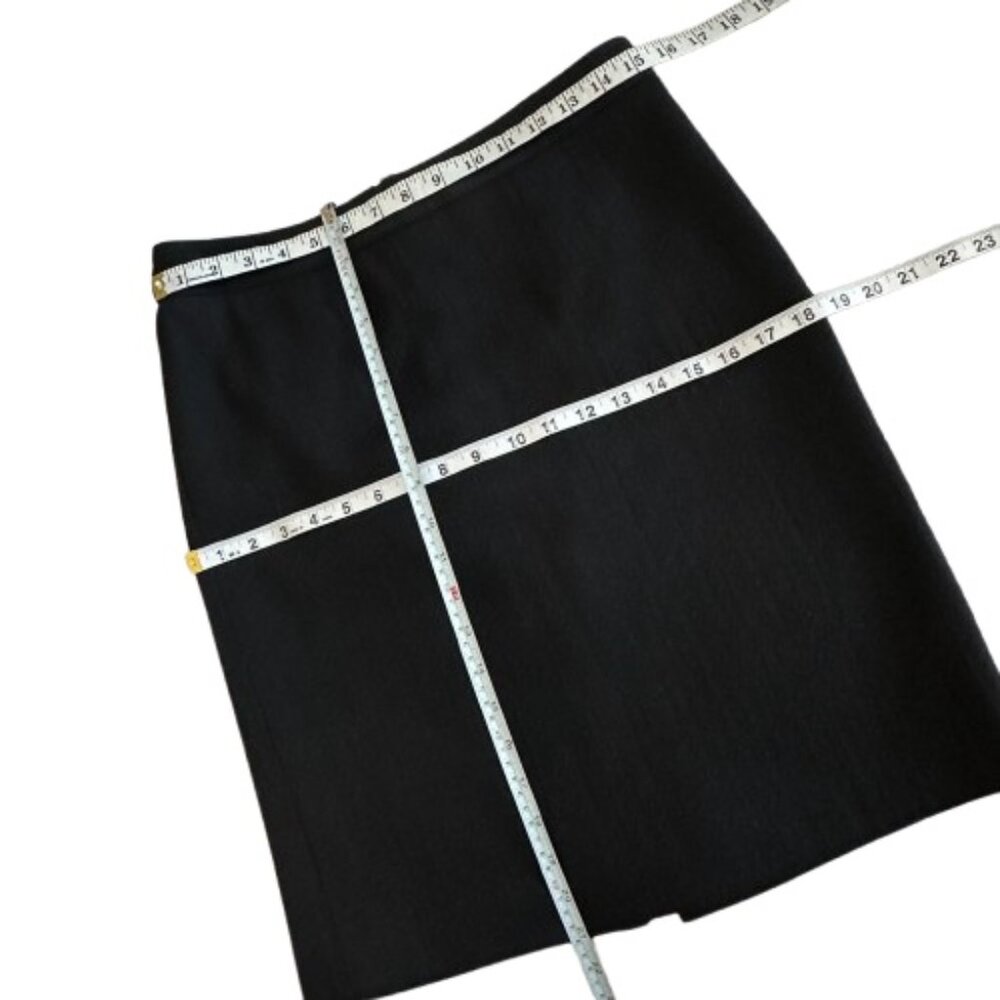 DKNY Women's Small Black Midi Straight/Pencil Wool Blend Fully Lined Skirt - Picture 9 of 16